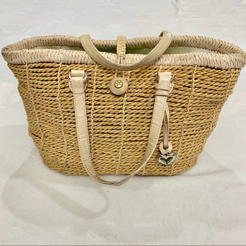 Brighton wicker straw woven tote